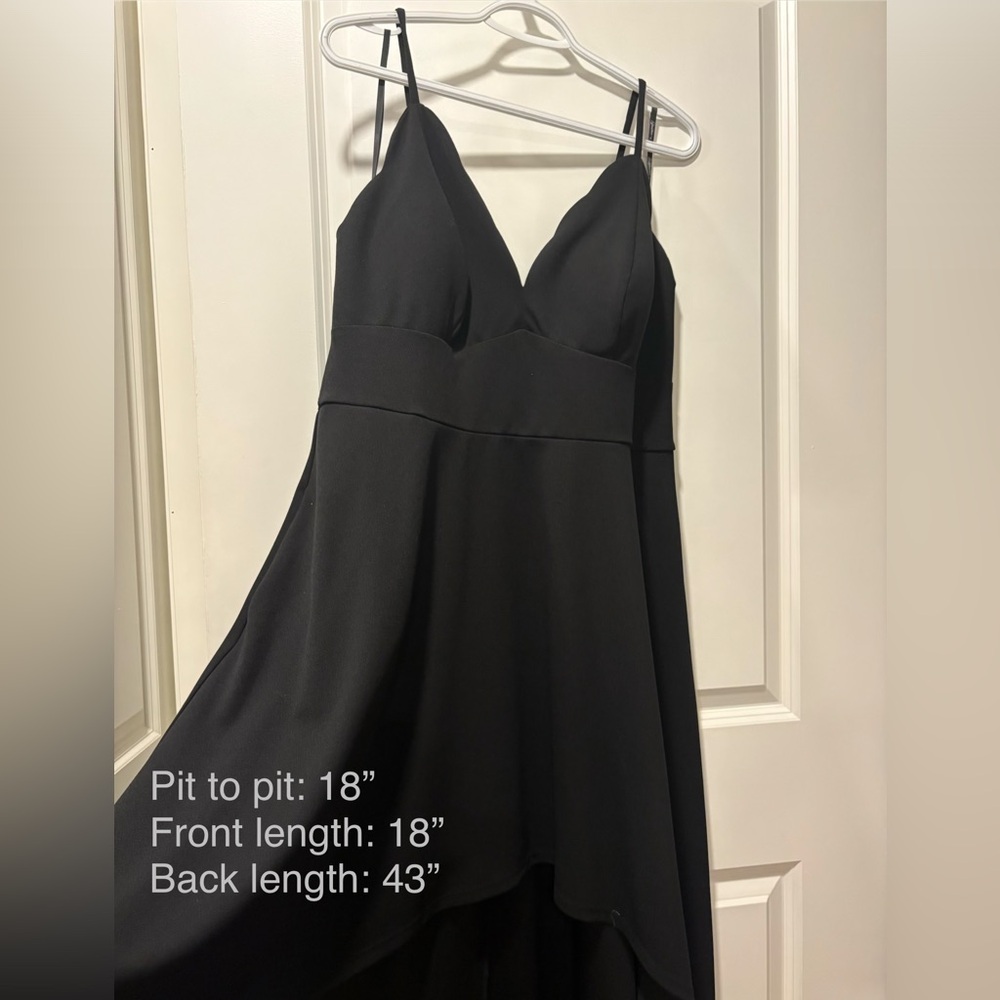 Black Hi-Lo 1X Dress